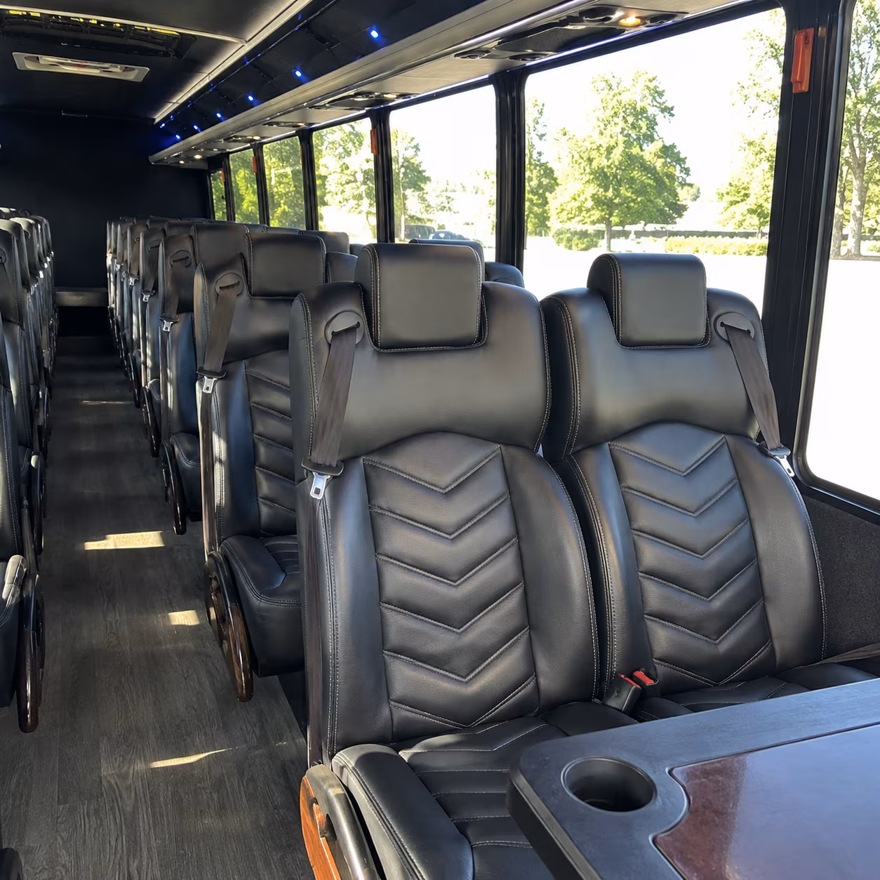 plantation wedding transportation onboard seating